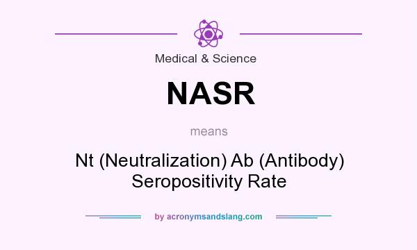 What does NASR mean? It stands for Nt (Neutralization) Ab (Antibody) Seropositivity Rate