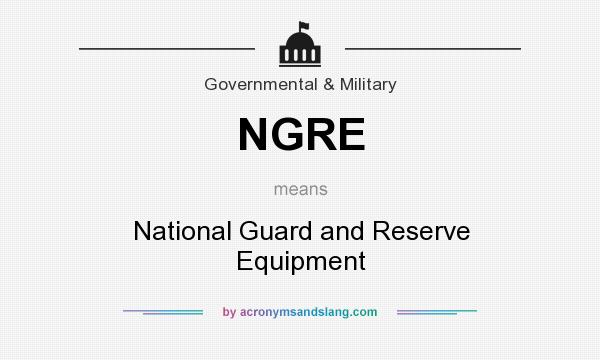What does NGRE mean? It stands for National Guard and Reserve Equipment