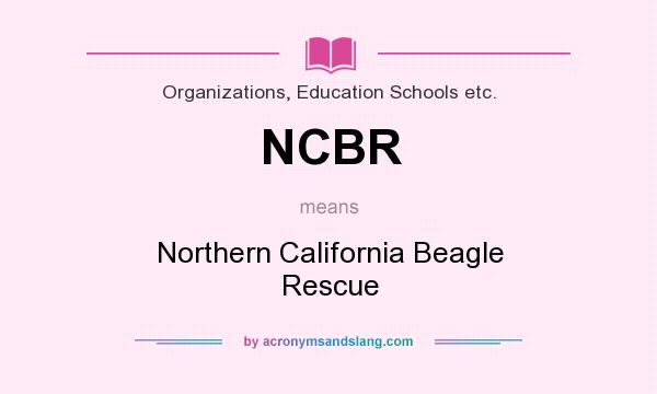 What does NCBR mean? It stands for Northern California Beagle Rescue