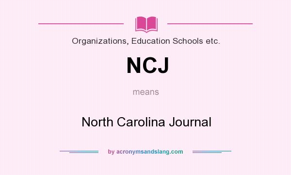 What does NCJ mean? It stands for North Carolina Journal