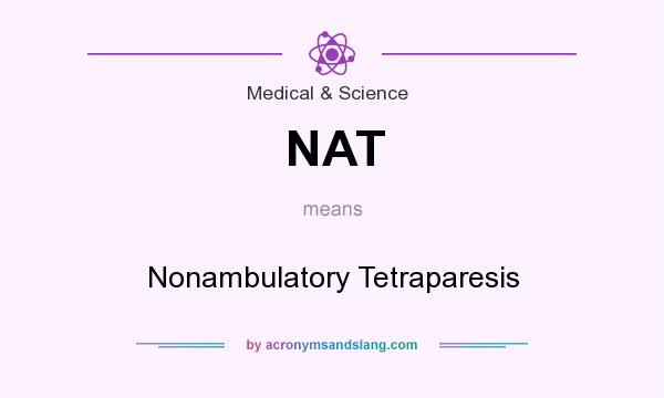 What does NAT mean? It stands for Nonambulatory Tetraparesis