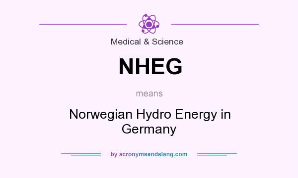What does NHEG mean? It stands for Norwegian Hydro Energy in Germany