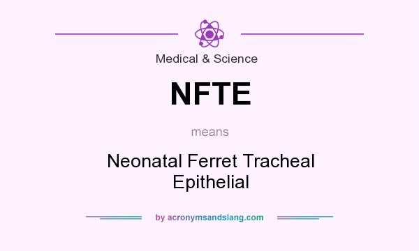 What does NFTE mean? It stands for Neonatal Ferret Tracheal Epithelial