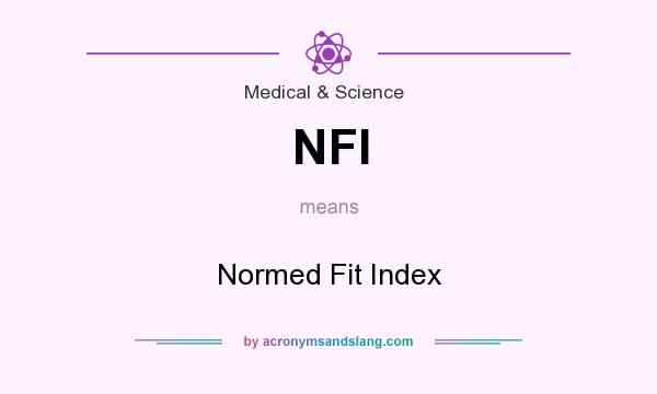 What does NFI mean? It stands for Normed Fit Index