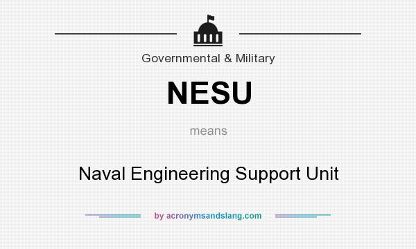 What does NESU mean? It stands for Naval Engineering Support Unit