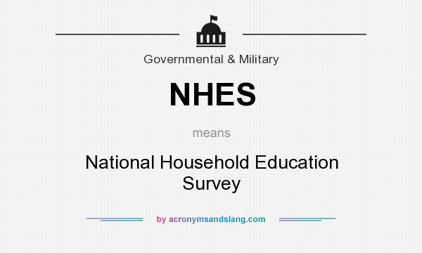 What does NHES mean? It stands for National Household Education Survey