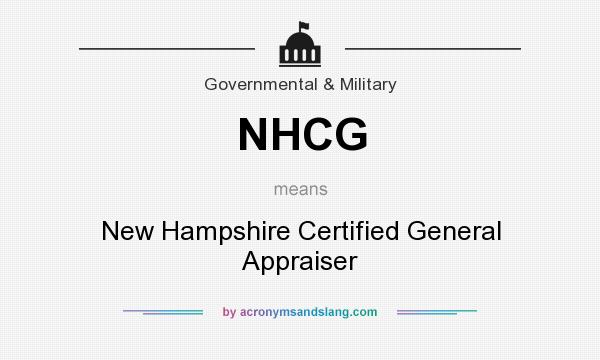 What does NHCG mean? It stands for New Hampshire Certified General Appraiser