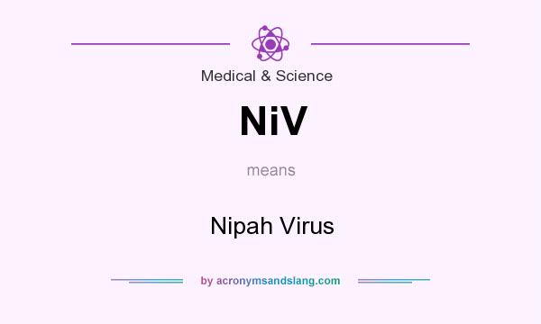 What does NiV mean? It stands for Nipah Virus