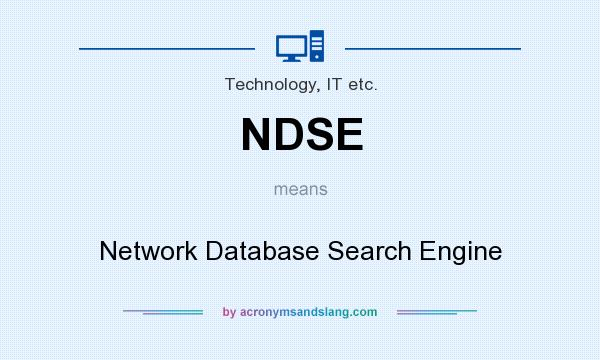 What does NDSE mean? It stands for Network Database Search Engine