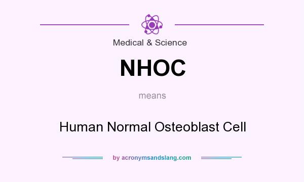 What does NHOC mean? It stands for Human Normal Osteoblast Cell