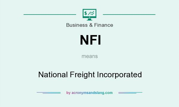 What does NFI mean? It stands for National Freight Incorporated