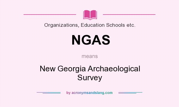 What does NGAS mean? It stands for New Georgia Archaeological Survey