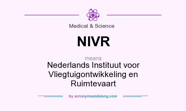 What does NIVR mean? It stands for Nederlands Instituut voor Vliegtuigontwikkeling en Ruimtevaart
