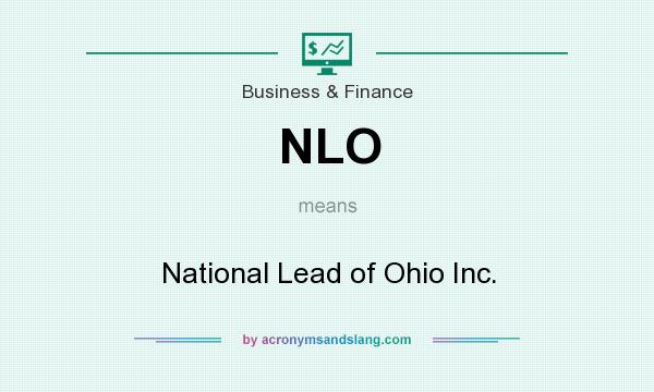 What does NLO mean? It stands for National Lead of Ohio Inc.