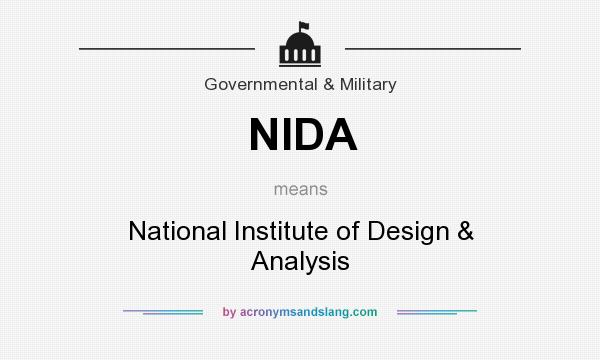 What does NIDA mean? It stands for National Institute of Design & Analysis