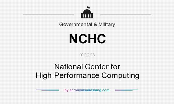 What does NCHC mean? It stands for National Center for High-Performance Computing