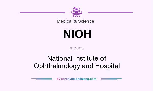 What does NIOH mean? It stands for National Institute of Ophthalmology and Hospital
