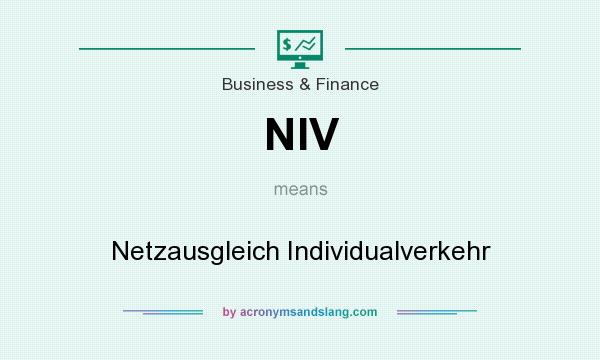 What does NIV mean? It stands for Netzausgleich Individualverkehr
