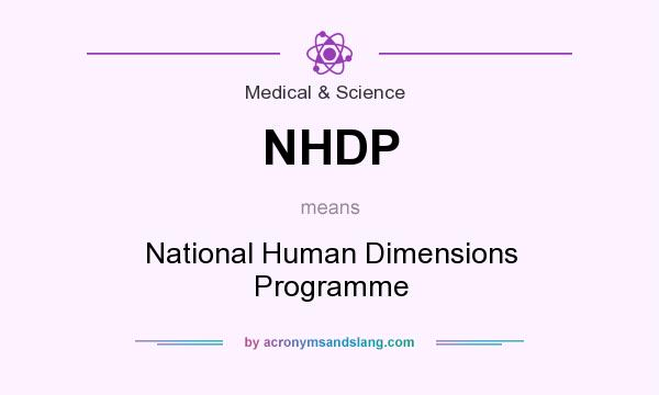 What does NHDP mean? It stands for National Human Dimensions Programme
