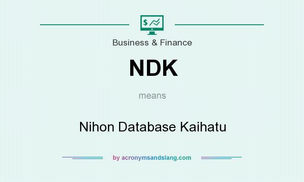 What does NDK mean? It stands for Nihon Database Kaihatu