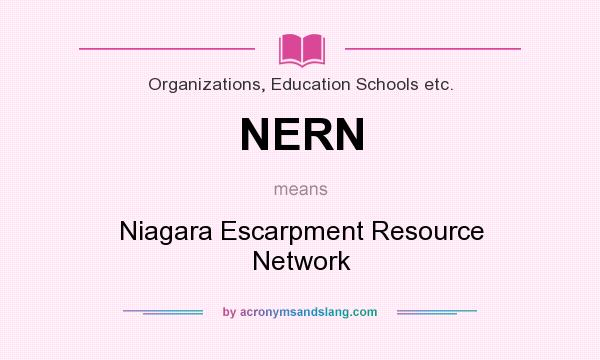 What does NERN mean? It stands for Niagara Escarpment Resource Network