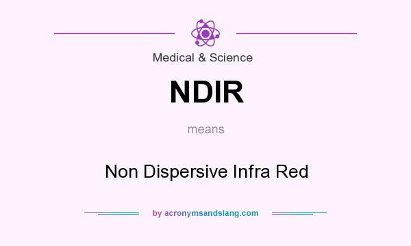 What does NDIR mean? It stands for Non Dispersive Infra Red