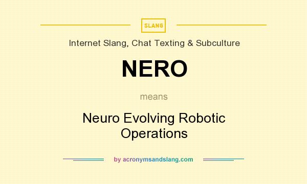 What does NERO mean? It stands for Neuro Evolving Robotic Operations