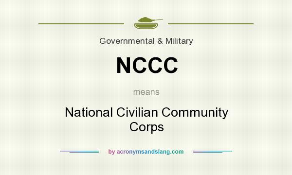 What does NCCC mean? It stands for National Civilian Community Corps