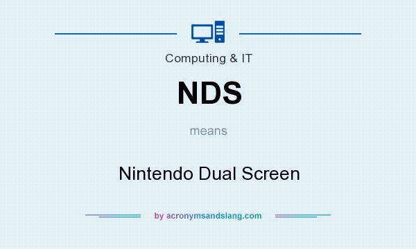 What does NDS mean? It stands for Nintendo Dual Screen
