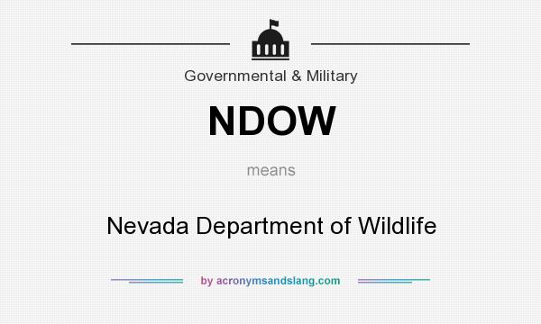 What does NDOW mean? It stands for Nevada Department of Wildlife