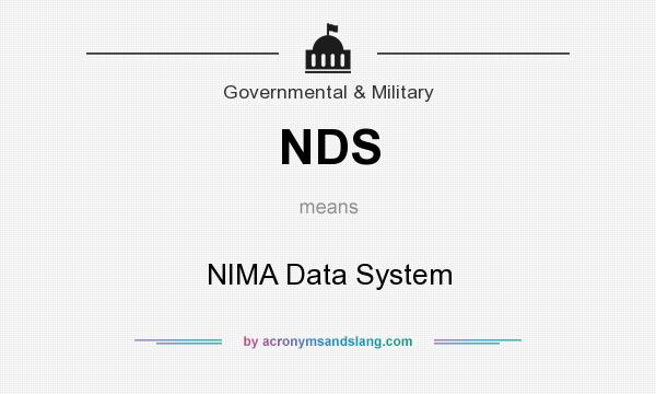 What does NDS mean? It stands for NIMA Data System