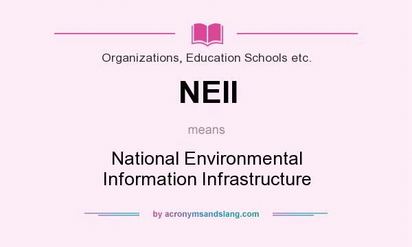 What does NEII mean? It stands for National Environmental Information Infrastructure