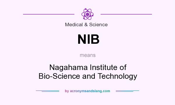 What does NIB mean? It stands for Nagahama Institute of Bio-Science and Technology