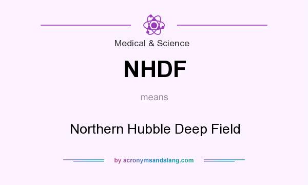 What does NHDF mean? It stands for Northern Hubble Deep Field