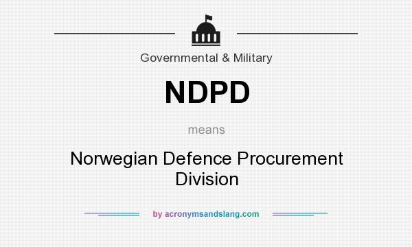 What does NDPD mean? It stands for Norwegian Defence Procurement Division