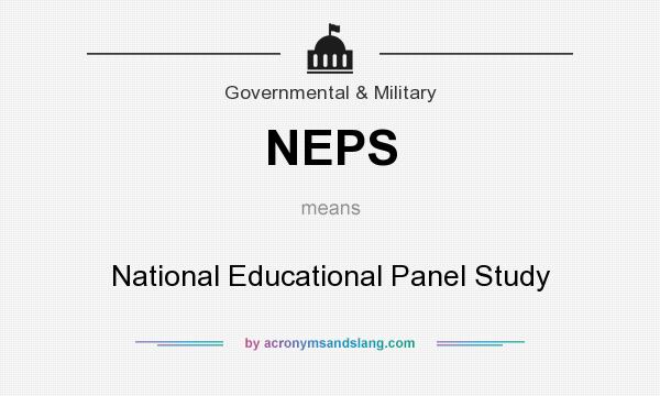 What does NEPS mean? It stands for National Educational Panel Study