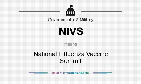 What does NIVS mean? It stands for National Influenza Vaccine Summit