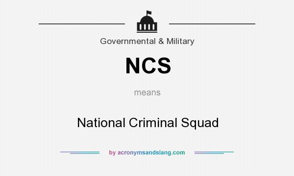 What does NCS mean? It stands for National Criminal Squad