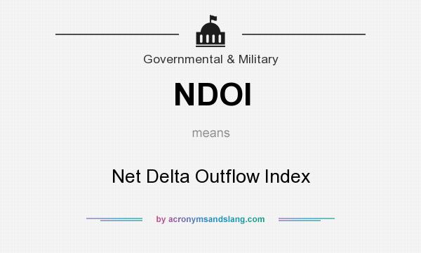 What does NDOI mean? It stands for Net Delta Outflow Index
