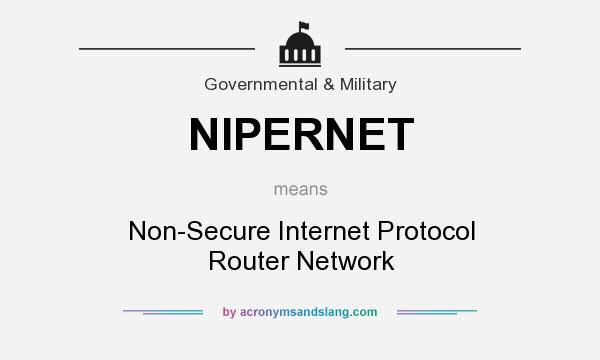 What does NIPERNET mean? It stands for Non-Secure Internet Protocol Router Network