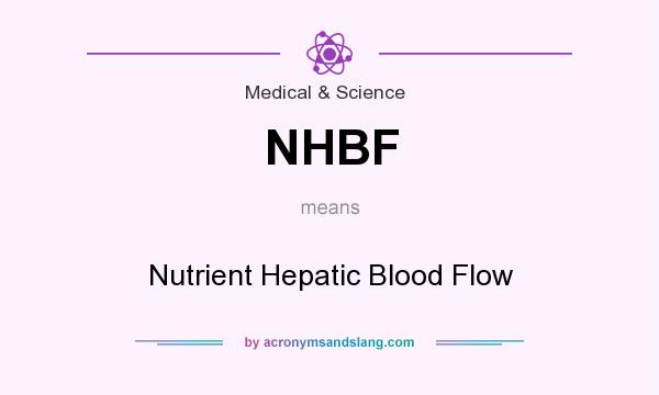 What does NHBF mean? It stands for Nutrient Hepatic Blood Flow