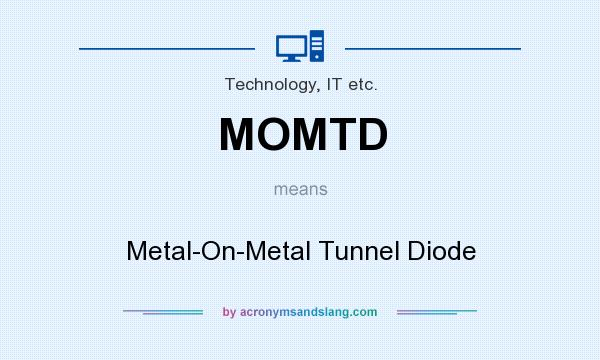 What does MOMTD mean? It stands for Metal-On-Metal Tunnel Diode
