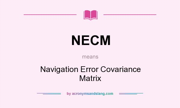 What does NECM mean? It stands for Navigation Error Covariance Matrix