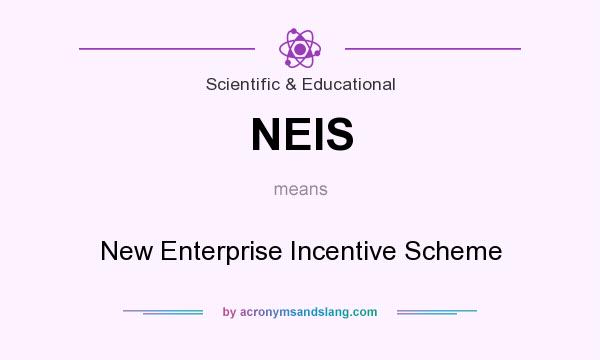 What does NEIS mean? It stands for New Enterprise Incentive Scheme