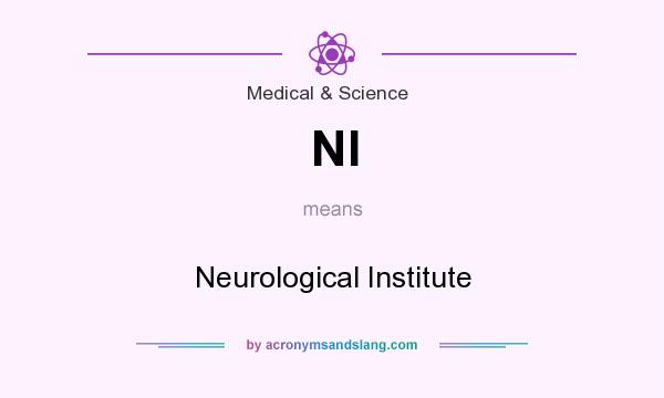 What does NI mean? It stands for Neurological Institute