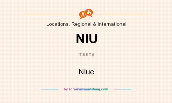 What does NIU mean? It stands for Niue