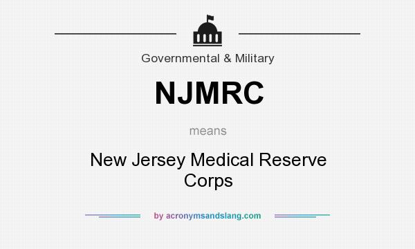 What does NJMRC mean? It stands for New Jersey Medical Reserve Corps