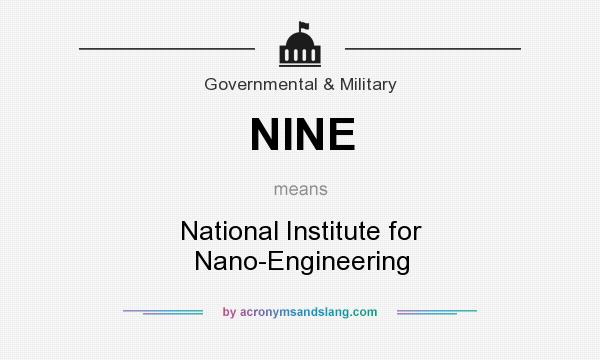 What does NINE mean? It stands for National Institute for Nano-Engineering