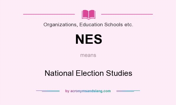 What does NES mean? It stands for National Election Studies