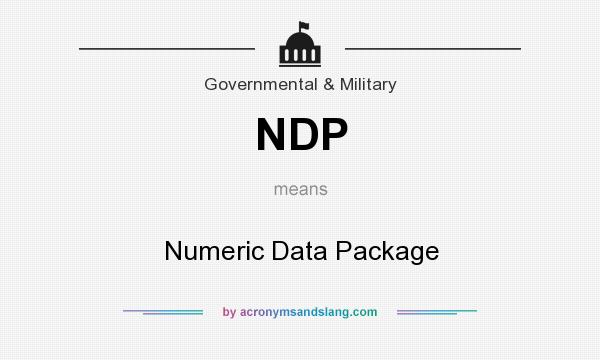 What does NDP mean? It stands for Numeric Data Package